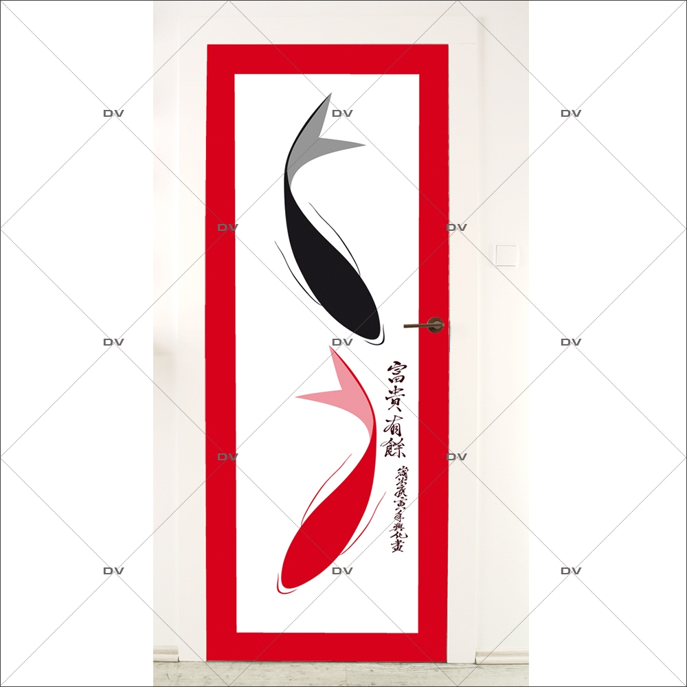 Sticker-porte-carpes-koi-asiatique-ambiance-zen-adhésif-encres-écologiques-latex-décoration-intérieure-DECO-VITRES Sticker-porte-carpes-koi-asiatique-ambiance-zen-adhésif-encres-écologiques-latex-décoration-intérieure-DECO-VITRES