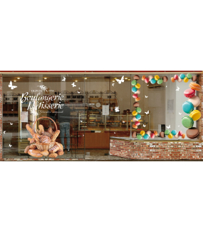 Sticker-géant-frise-de-macarons-vitrophanie-décoration-vitrine-spécial-boulangerie-pâtisserie-salon-de-thé-électrostatique-sans-colle-repositionnable-réutilisable-DECO-VITRES