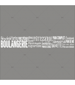 Sticker-frise-textes-blancs-grunge-vitrophanie-décoration-vitrine-spécial-boulangerie-pâtisserie-électrostatique-sans-colle-repositionnable-réutilisable-DECO-VITRES