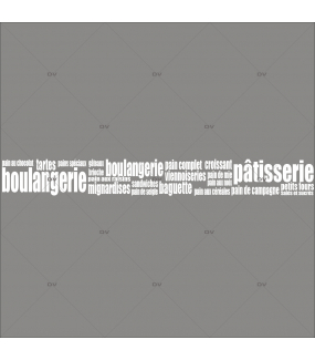 Sticker-frise-textes-blancs-vitrophanie-décoration-vitrine-spécial-boulangerie-pâtisserie-électrostatique-sans-colle-repositionnable-réutilisable-DECO-VITRES