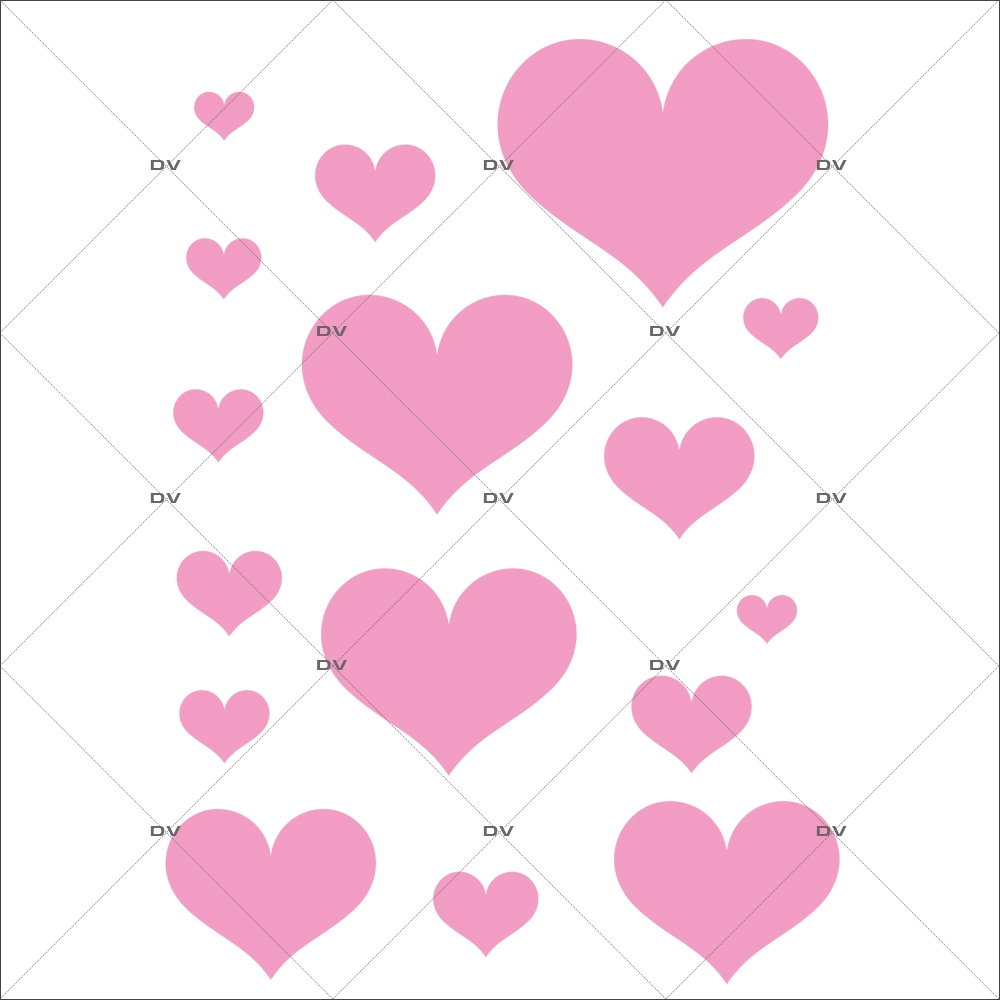 Sticker-coeurs-roses-vitrophanie-décoration-vitrine-fêtes-grands-mères-pères-st-valentin-soldes-noël-pâques-électrostatique-sans-colle-repositionnable-réutilisable-DECO-VITRES