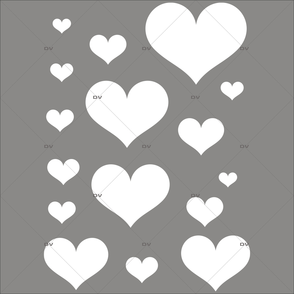 Sticker-coeurs-blancs-vitrophanie-décoration-vitrine-fêtes-grands-mères-pères-st-valentin-soldes-noël-pâques-électrostatique-sans-colle-repositionnable-réutilisable-DECO-VITRES