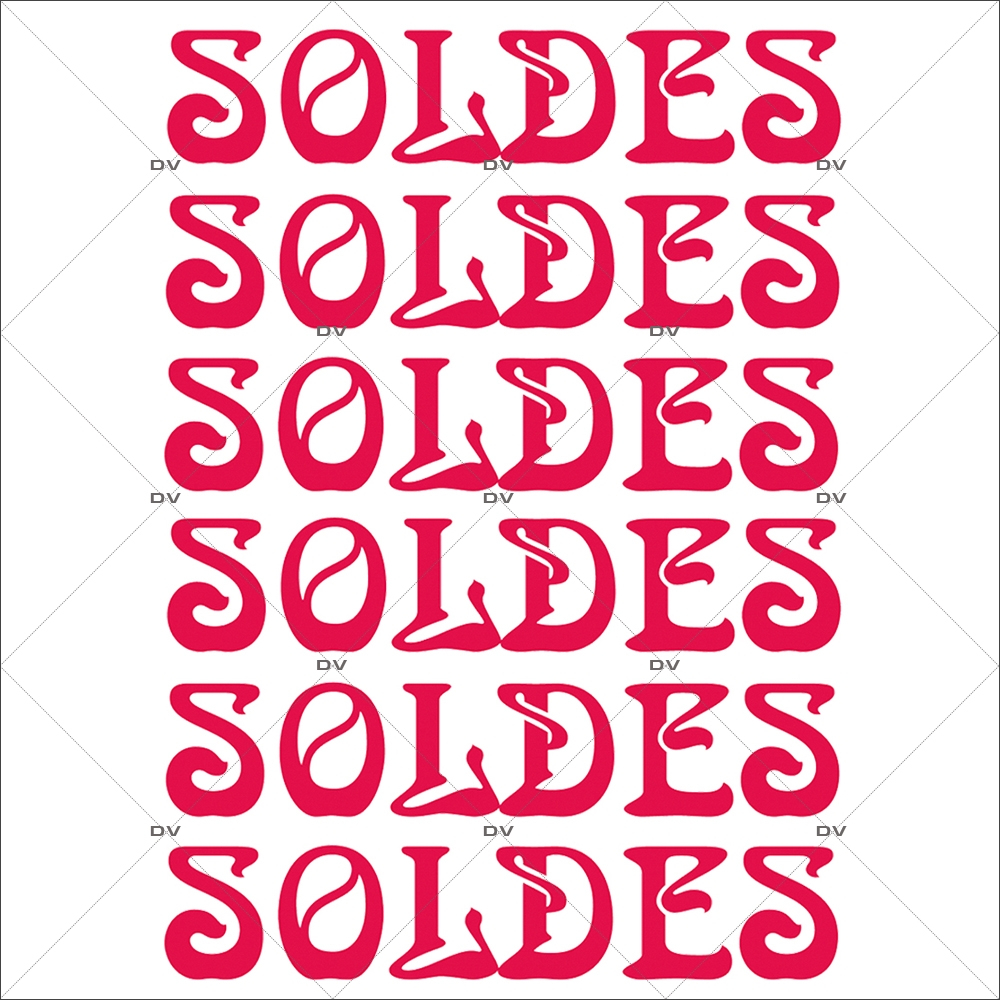 Sticker-soldes-textes-rouges-vitrophanie-décoration-vitrine-promotionnelle-électrostatique-sans-colle-repositionnable-réutilisable-DECO-VITRES