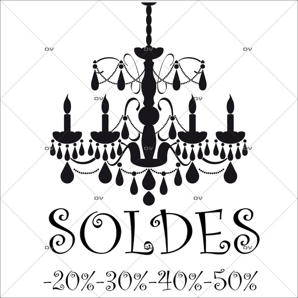 Sticker-soldes-pourcentages-lustre-retro-textes-noirs-vitrophanie-décoration-vitrine-promotionnelle-électrostatique-sans-colle-repositionnable-réutilisable-DECO-VITRES