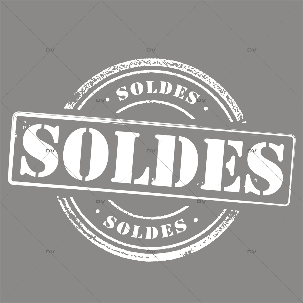 Sticker-label-soldes-rond-moderne-grunge-blanc-vitrophanie-décoration-vitrine-promotionnelle-électrostatique-sans-colle-repositionnable-réutilisable-DECO-VITRES