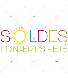 Sticker-soldes-soleil-printemps-été-vitrophanie-décoration-vitrine-promotionnelle-électrostatique-sans-colle-repositionnable-réutilisable-DECO-VITRES