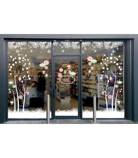 Sticker-frises-cristaux-blancs-paysage-hiver-neige-entourage-vitrophanie-décoration-vitrine-noël-électrostatique-sans-colle-repositionnable-réutilisable-DECO-VITRES