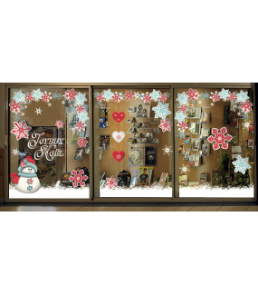 Sticker-frises-cristaux-blancs-paysage-hiver-neige-entourage-vitrophanie-décoration-vitrine-noël-électrostatique-sans-colle-repositionnable-réutilisable-DECO-VITRES