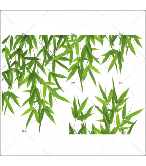 Sticker-angle-feuilles-de-bambou-plantes-et-feuillages-exotiques-paysage-forêt-tropicale-été-vitrophanie-décoration-vitrine-estivale-électrostatique-sans-colle-repositionnable-réutilisable-DECO-VITRES