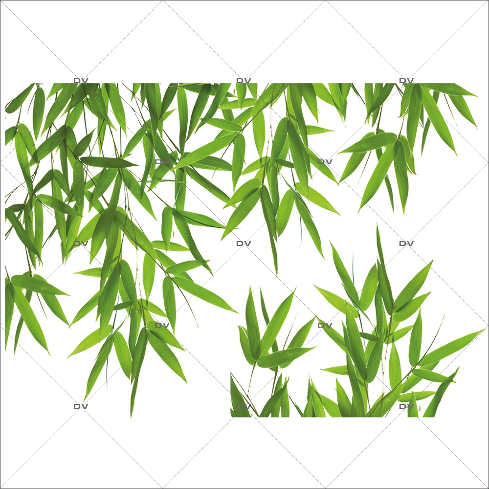 Sticker-angle-feuilles-de-bambou-plantes-et-feuillages-exotiques-paysage-forêt-tropicale-été-vitrophanie-décoration-vitrine-estivale-électrostatique-sans-colle-repositionnable-réutilisable-DECO-VITRES