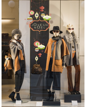 Sticker-suspensions-boules-de-noël-cristaux-brique-vert-beige-thème-vintage-fête-vitrophanie-décoration-vitrine-noël-électrostatique-sans-colle-repositionnable-réutilisable-DECO-VITRES