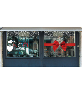 Sticker-tête-de-père-noël-lunettes-étoiles-silhouette-blanc-vitrophanie-décoration-vitrine-noël-opticien-électrostatique-sans-colle-repositionnable-réutilisable-DECO-VITRES