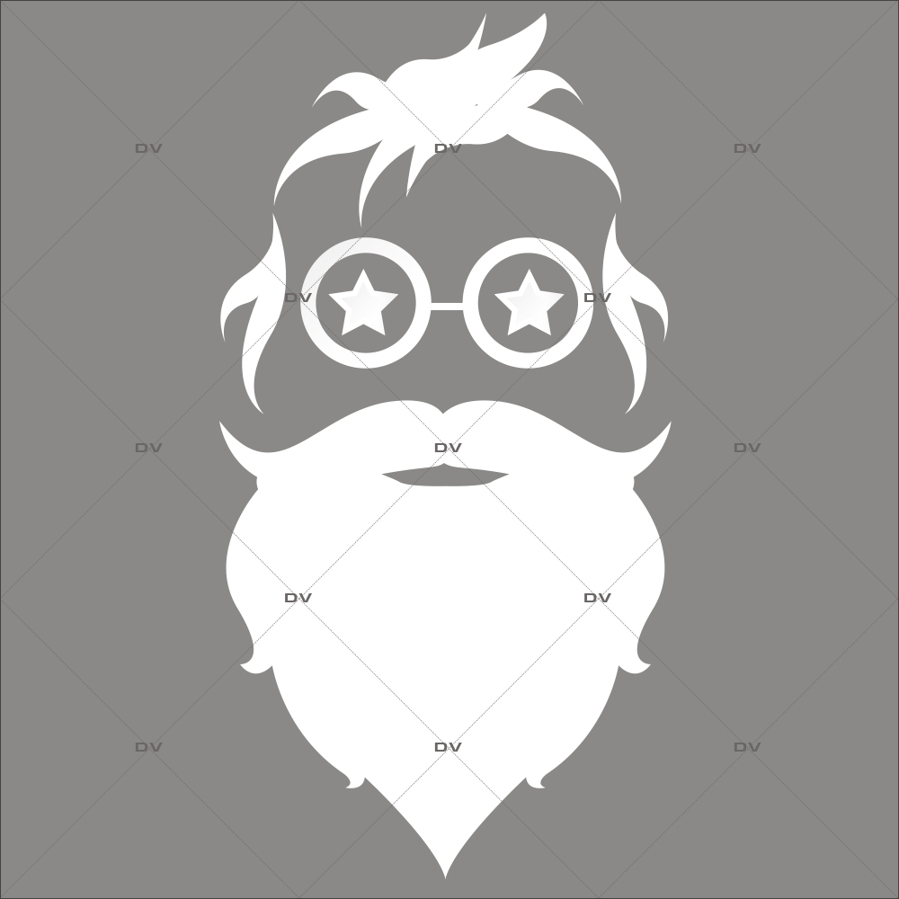 Sticker-tête-de-père-noël-lunettes-étoiles-silhouette-blanc-vitrophanie-décoration-vitrine-noël-opticien-électrostatique-sans-colle-repositionnable-réutilisable-DECO-VITRES
