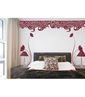 Sticker-fleurs-indiennes-Inde-asiatique-ambiance-décoration-asie-zen-adhésif-teinté-dans-la-masse-26-couleurs-au-choix-découpé-mural-ou-vitres-décoration-intérieure-DECO-VITRES
