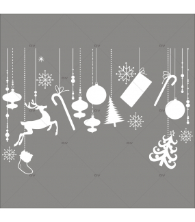 Sticker-frise-de-noël-icônes-boules-sapin-cristaux-renne-paquets-cadeaux-thème-blanc-vitrophanie-décoration-vitrine-noël-électrostatique-sans-colle-repositionnable-réutilisable-DECO-VITRES