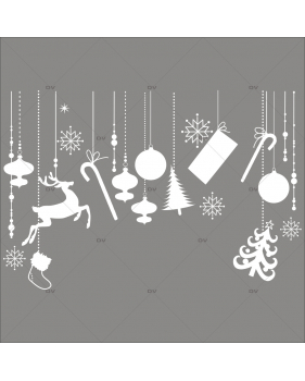 Sticker-frise-de-noël-icônes-boules-sapin-cristaux-renne-paquets-cadeaux-thème-blanc-vitrophanie-décoration-vitrine-noël-électrostatique-sans-colle-repositionnable-réutilisable-DECO-VITRES