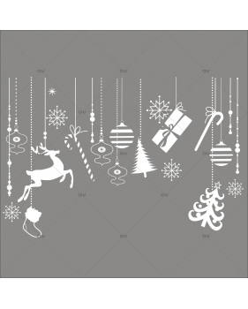 Sticker-frise-de-noël-icônes-boules-sapin-cristaux-renne-paquets-cadeaux-thème-blanc-évidé-vitrophanie-décoration-vitrine-noël-électrostatique-sans-colle-repositionnable-réutilisable-DECO-VITRES