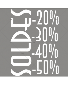 Sticker-soldes-pourcentages-textes-blancs-vitrophanie-décoration-vitrine-promotionnelle-électrostatique-sans-colle-repositionnable-réutilisable-DECO-VITRES