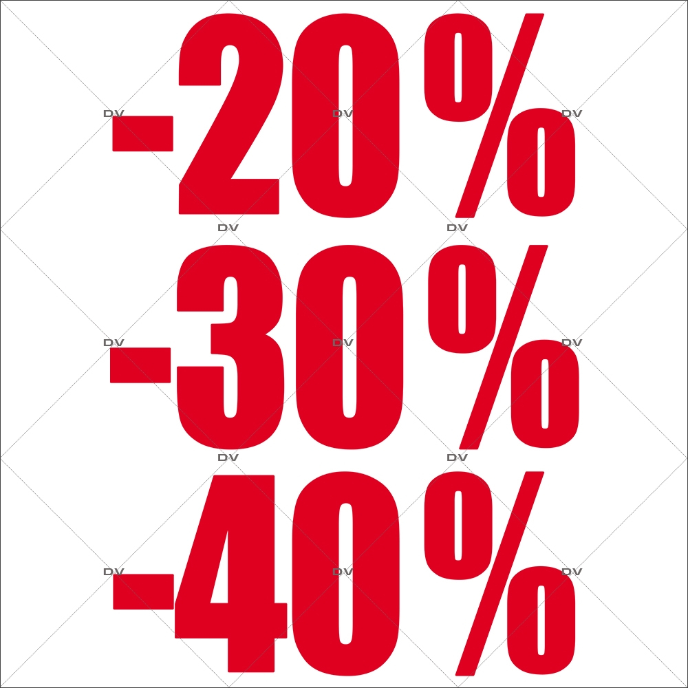 sticker-soldes-pourcentages-20-30-40-rouges-vitrophanie-décoration-vitrine-promotionnelle-électrostatique-sans-colle-repositionnable-réutilisable-DECO-VITRES