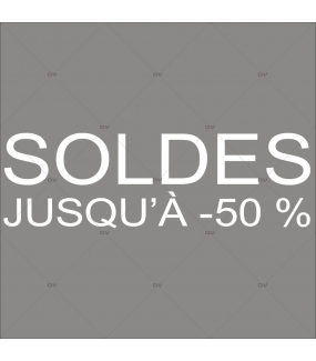 Sticker-soldes-50-%-blanc-vitrophanie-décoration-vitrine-promotionnelle-électrostatique-sans-colle-repositionnable-réutilisable-DECO-VITRES