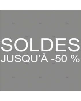 Sticker-soldes-50-%-blanc-vitrophanie-décoration-vitrine-promotionnelle-électrostatique-sans-colle-repositionnable-réutilisable-DECO-VITRES