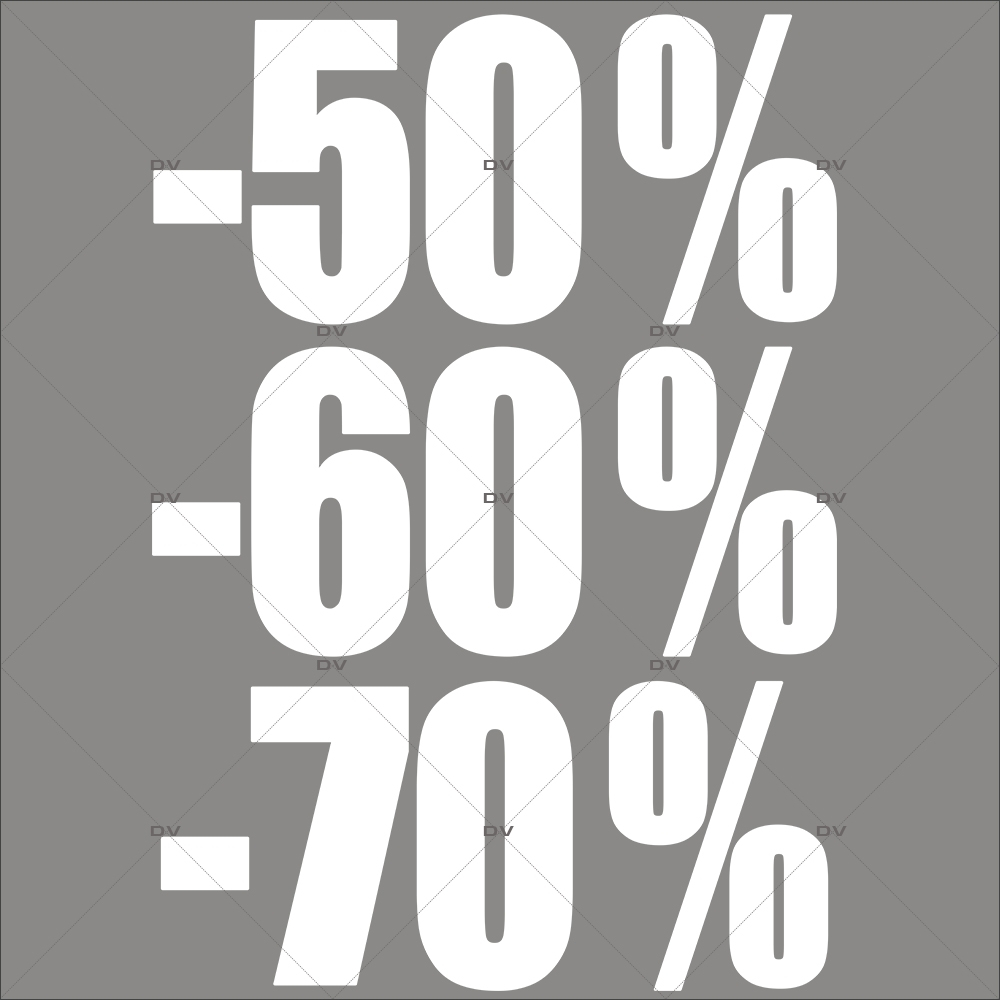 Sticker-soldes-pourcentages-50-60-70-blancs-vitrophanie-décoration-vitrine-promotionnelle-électrostatique-sans-colle-repositionnable-réutilisable-DECO-VITRES