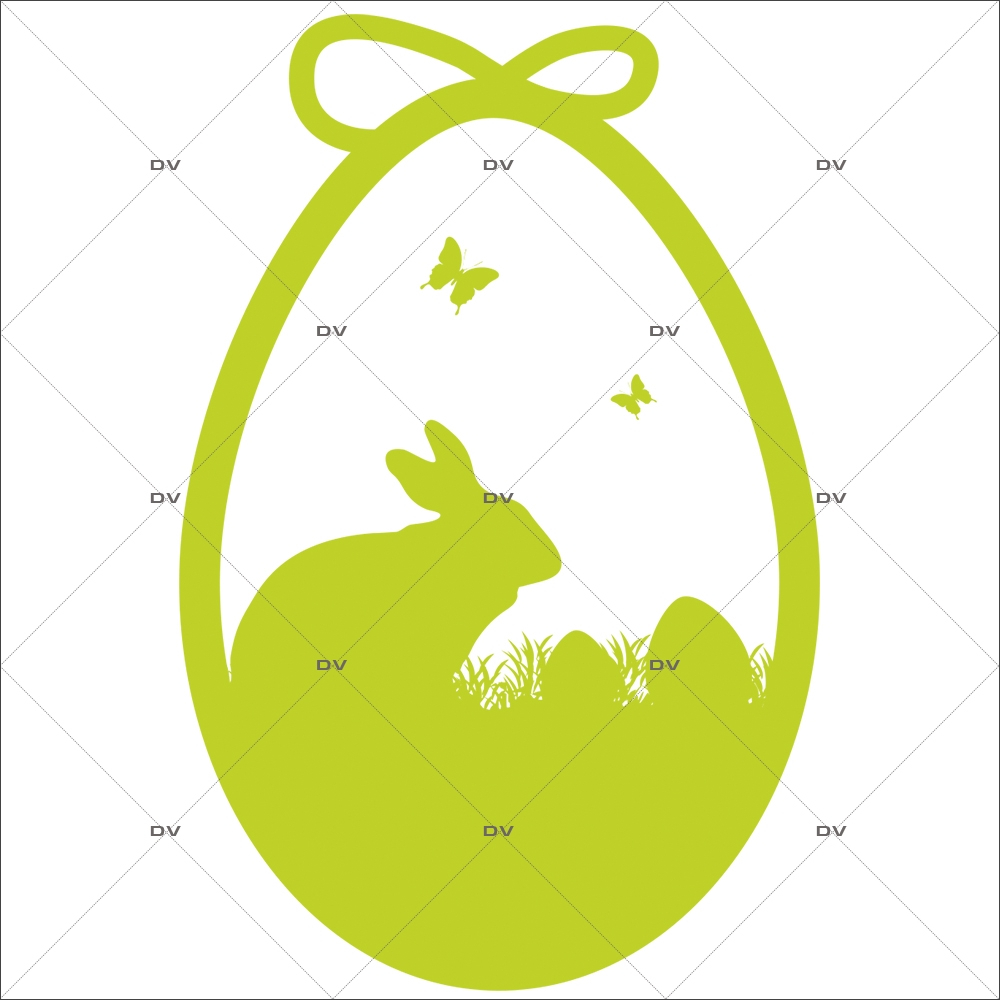 Sticker-oeuf-lapin-herbes-oeufs-papillons-animaux-vert-printemps-vitrophanie-décoration-vitrine-pâques-printanière-boucherie-épicerie-fine-traiteur-charcuterie-électrostatique-sans-colle-repositionnable-réutilisable-DECO-VITRES