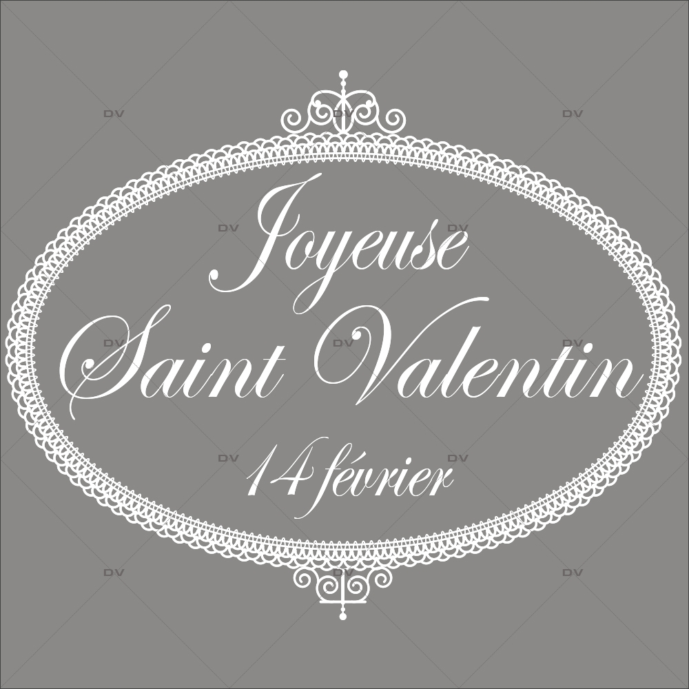 Sticker-médaillon-dentelle-texte-St-Valentin-blanc-vitrophanie-décoration-vitrine-saint-valentin-boutique-lingerie-électrostatique-sans-colle-repositionnable-réutilisable-DECO-VITRES