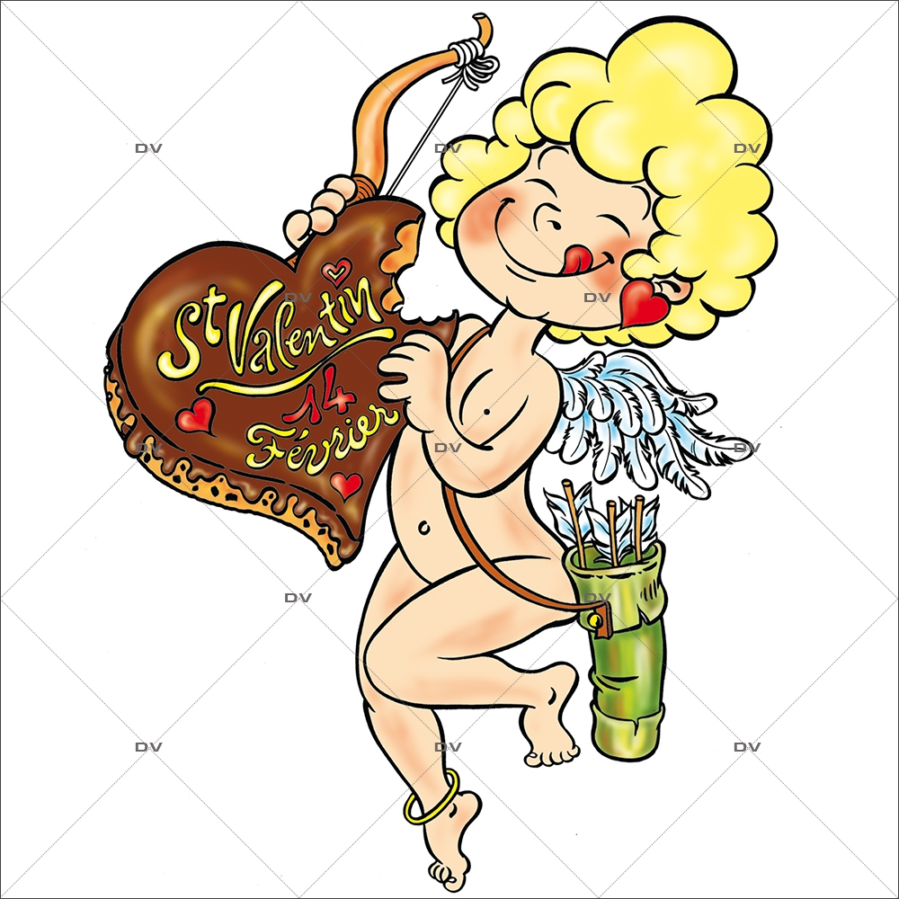 Sticker-cupidon-pâtissier-gâteaux-coeur-rouge-vitrophanie-décoration-vitrine-saint-valentin-boulangerie-pâtisserie-électrostatique-sans-colle-repositionnable-réutilisable-DECO-VITRES