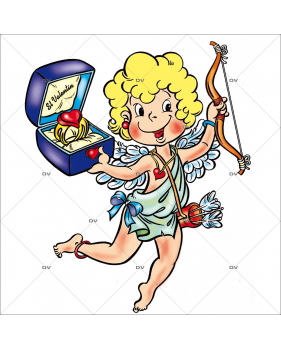 Sticker-cupidon-bijou-14-février-vitrophanie-décoration-vitrine-saint-valentin-électrostatique-sans-colle-repositionnable-réutilisable-DECO-VITRES