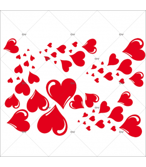 Sticker-coeurs-rouges-vitrophanie-décoration-vitrine-saint-valentin-fêtes-mères-pères-promotions-soldes-électrostatique-sans-colle-repositionnable-réutilisable-DECO-VITRES