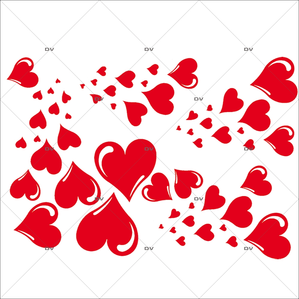 Sticker-coeurs-rouges-vitrophanie-décoration-vitrine-saint-valentin-fêtes-mères-pères-promotions-soldes-électrostatique-sans-colle-repositionnable-réutilisable-DECO-VITRES