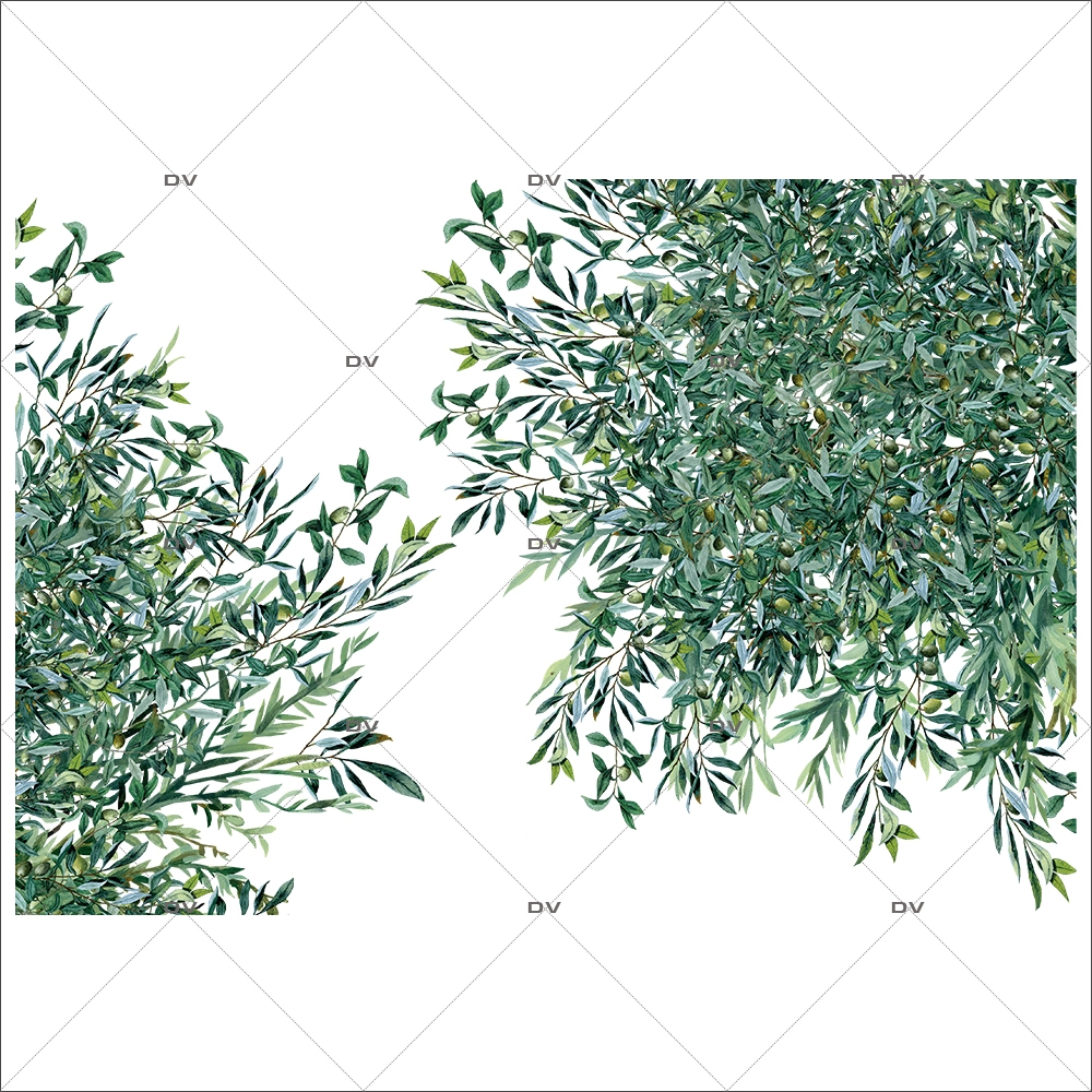 Sticker-angles-branches-rameaux-olivier-provence-arbre-olives-printemps-été-vitrophanie-décoration-vitrine-estivale-printanière-électrostatique-sans-colle-repositionnable-réutilisable-DECO-VITRES