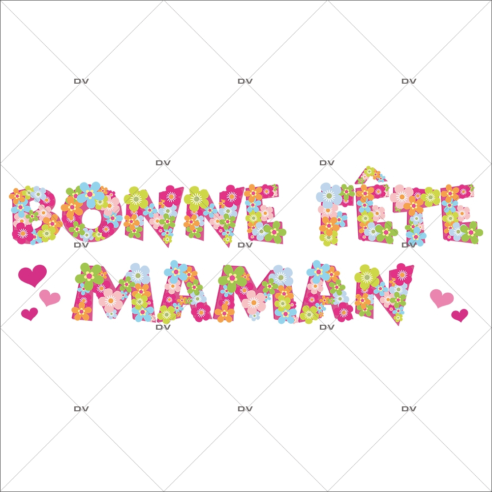 Sticker-bonne-fête-maman-fleurs-multicolores-texte-vitrophanie-décoration-vitrine-printanière-fête-mères-électrostatique-sans-colle-repositionnable-réutilisable-DECO-VITRES