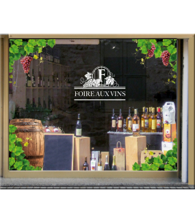 Sticker-foire-aux-vins-texte-vitrophanie-décoration-vitrine-cave-caviste-bar-à-vins-restaurant-supermarché-électrostatique-sans-colle-repositionnable-réutilisable-DECO-VITRES