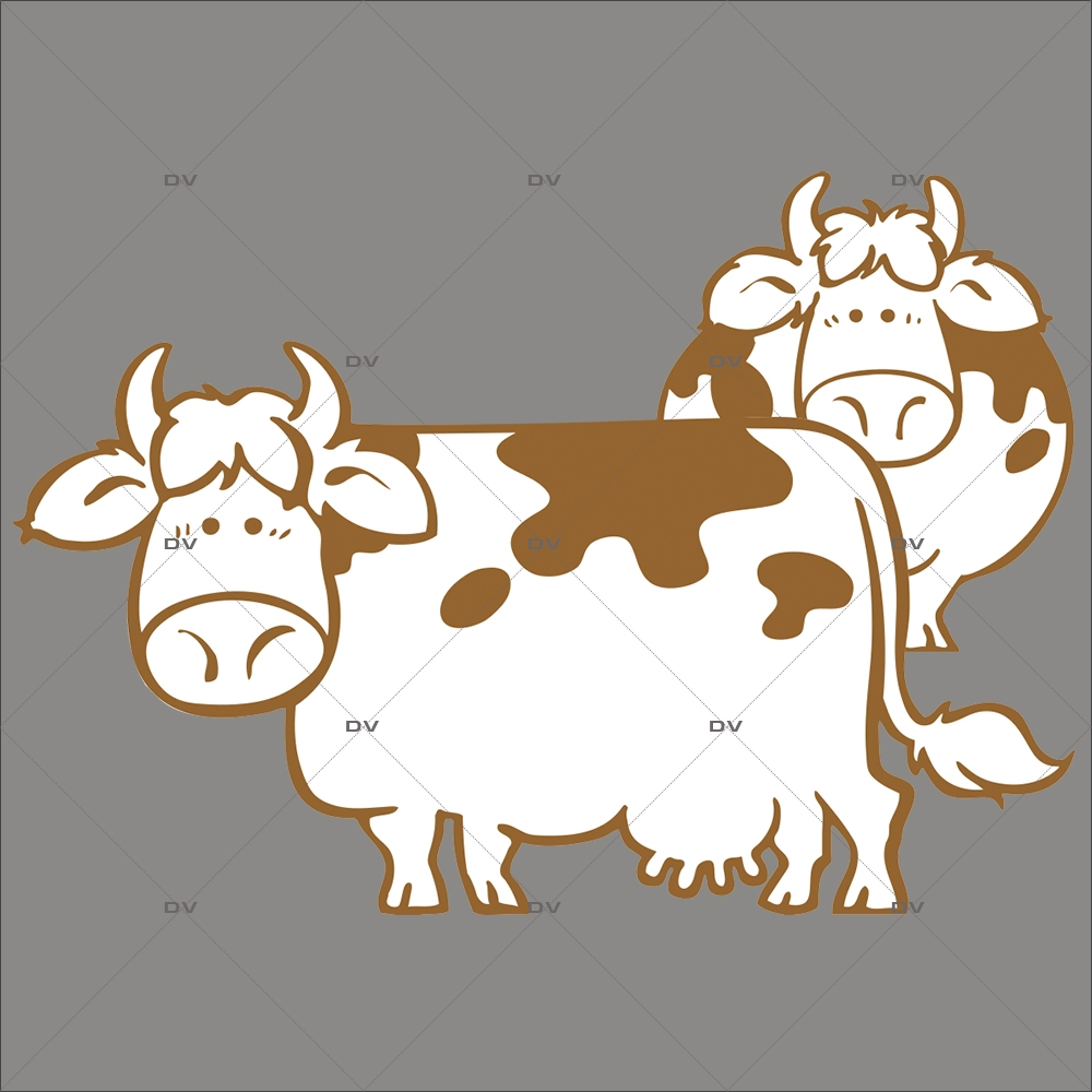 Sticker-2-vaches-printemps-été-vitrophanie-décoration-vitrine-boucherie-charcuterie-épicerie-fine-restaurant-électrostatique-sans-colle-repositionnable-réutilisable-DECO-VITRES