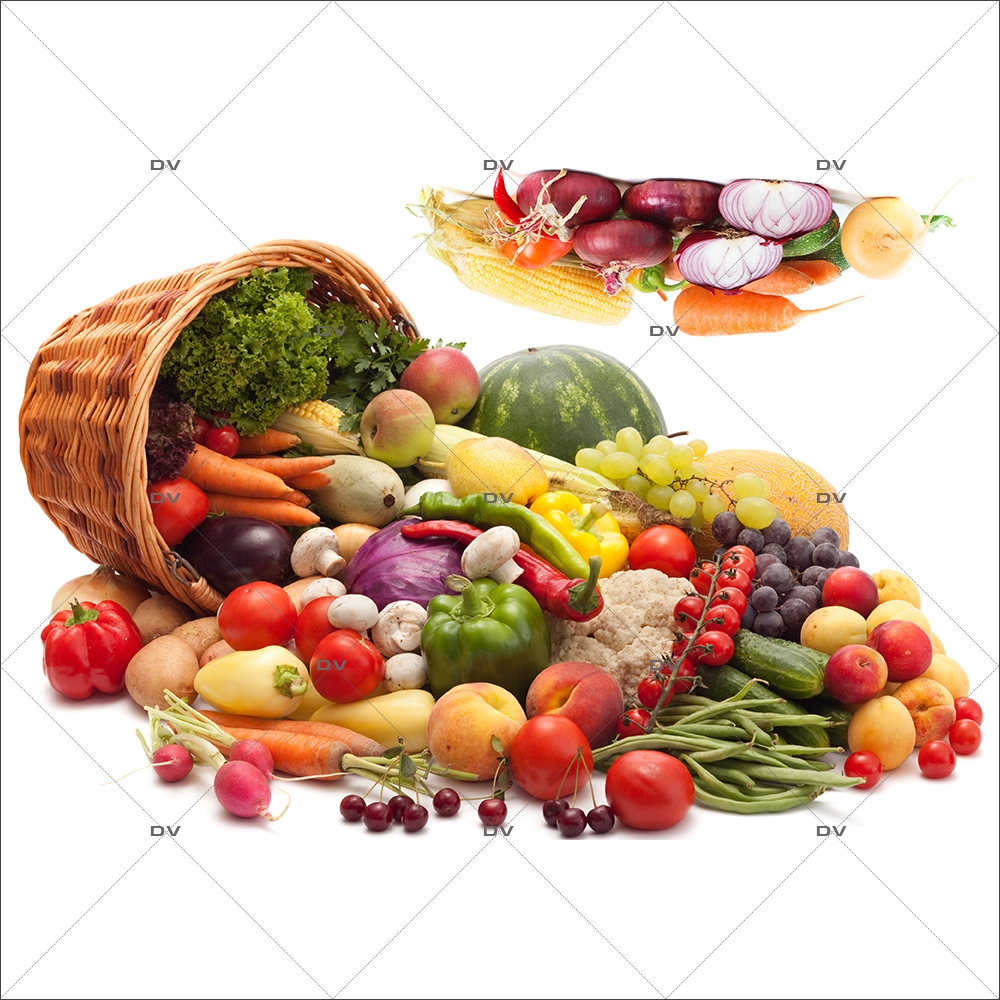 Sticker-panier-primeurs-fruits-légumes-vitrophanie-décoration-vitrine-électrostatique-sans-colle-repositionnable-réutilisable-DECO-VITRES