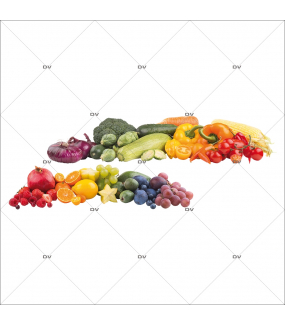 Sticker-frise-primeurs-fruits-légumes-vitrophanie-décoration-vitrine-électrostatique-sans-colle-repositionnable-réutilisable-DECO-VITRES