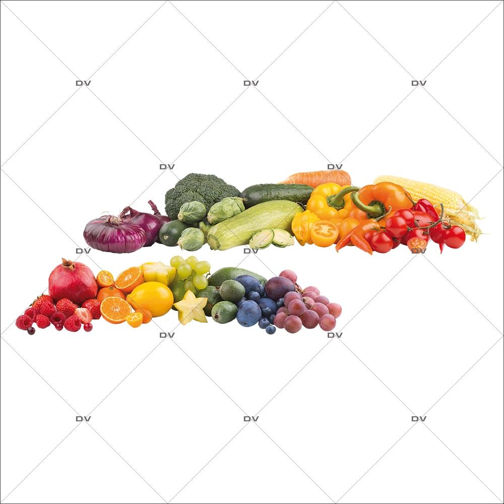 Sticker-frise-primeurs-fruits-légumes-vitrophanie-décoration-vitrine-électrostatique-sans-colle-repositionnable-réutilisable-DECO-VITRES