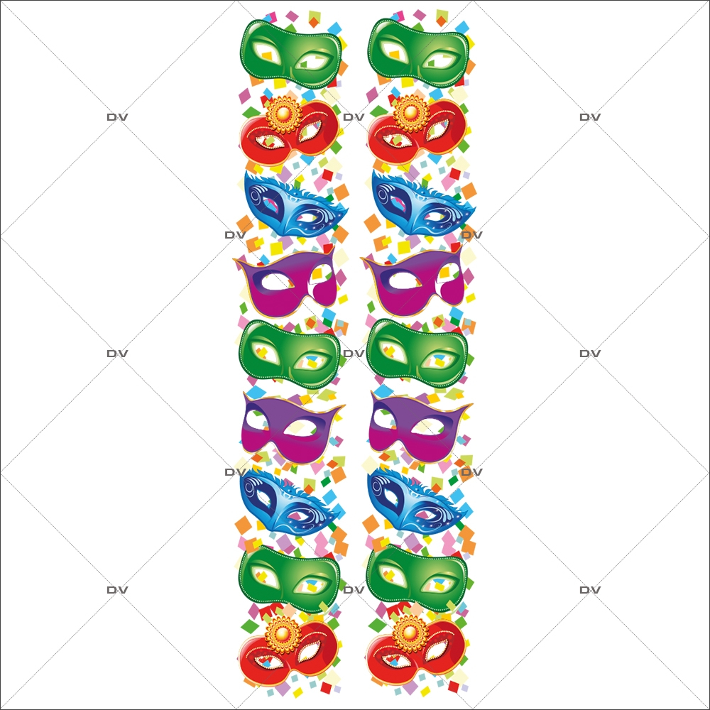 Sticker-frises-de-masques-vénitiens-multicolores-confetti-vitrophanie-décoration-vitrine-carnaval-électrostatique-sans-colle-repositionnable-réutilisable-DECO-VITRES Sticker-frises-de-masques-vénitiens-multicolores-confetti-vitrophanie-décoration-vitrine-carnaval-électrostatique-sans-colle-repositionnable-réutilisable-DECO-VITRES