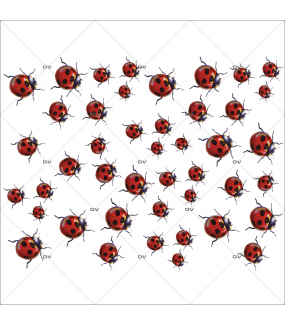 Sticker-coccinelles-animaux-insectes-vitrophanie-décoration-vitrine-estivale-électrostatique-sans-colle-repositionnable-réutilisable-DECO-VITRES