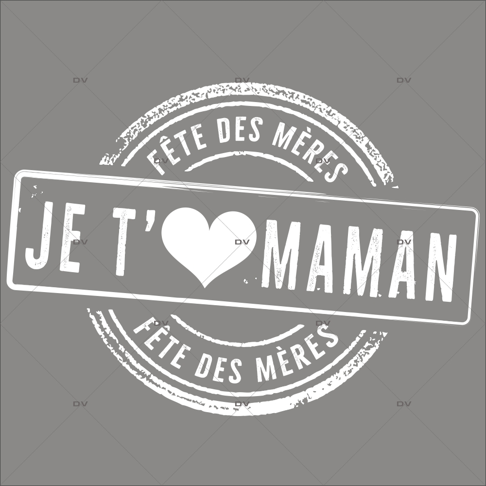 Maman Papa je vous aime coeur (noir)' Autocollant