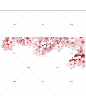 FLEURS37 - Sticker fleurs de cerisiers sakura