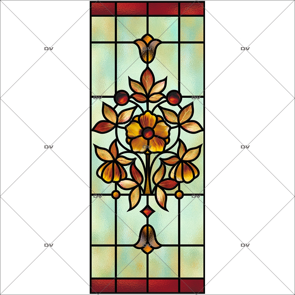 Sticker-vitrail-art-nouveau-retro-vintage-fleur-vitrophanie-électrostatique-ou-adhésif-décoration-fenêtres-DECO-VITRES Sticker-vitrail-art-nouveau-retro-vintage-fleur-vitrophanie-électrostatique-ou-adhésif-décoration-fenêtres-DECO-VITRES