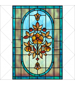 Sticker-vitrail-fleur-art-deco-retro-vintage-vitrophanie-électrostatique-ou-adhésif-décoration-fenêtres-DECO-VITRES