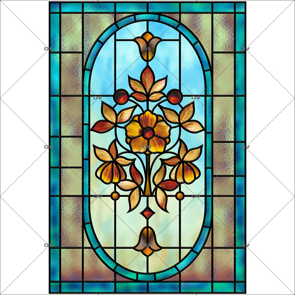 Sticker-vitrail-fleur-art-deco-retro-vintage-vitrophanie-électrostatique-ou-adhésif-décoration-fenêtres-DECO-VITRES