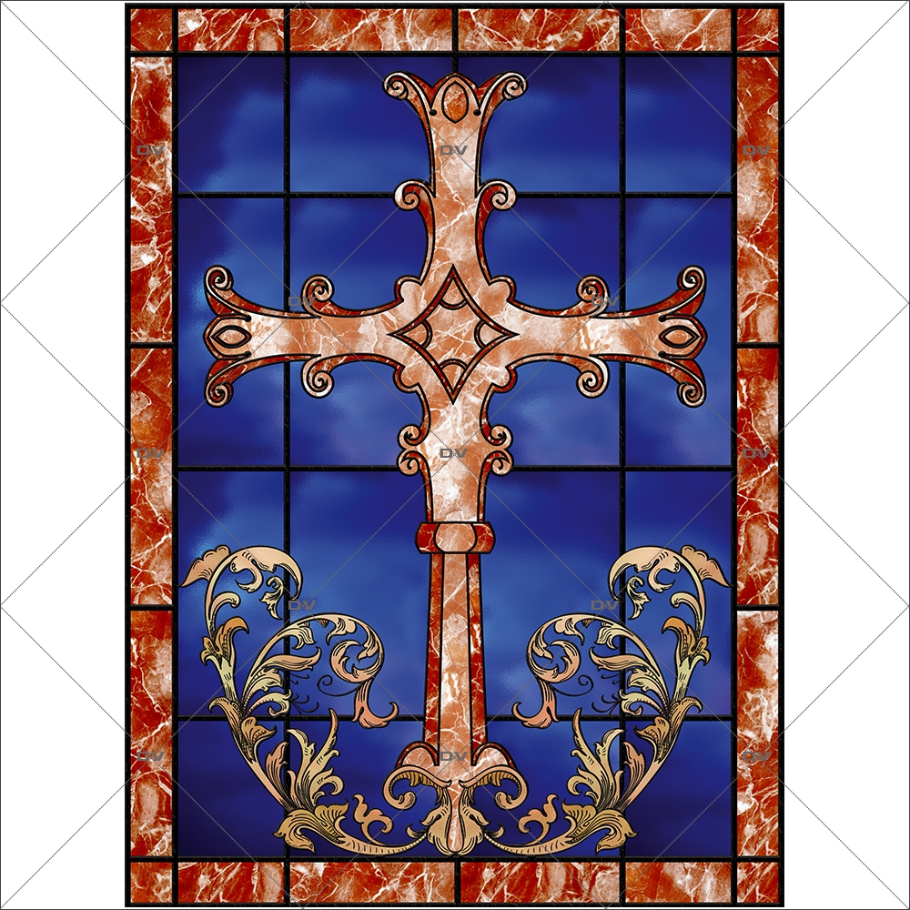 Sticker-vitrail-croix-religion-retro-vitrophanie-électrostatique-ou-adhésif-décoration-fenêtres-DECO-VITRES Sticker-vitrail-croix-religion-retro-vitrophanie-électrostatique-ou-adhésif-décoration-fenêtres-DECO-VITRES