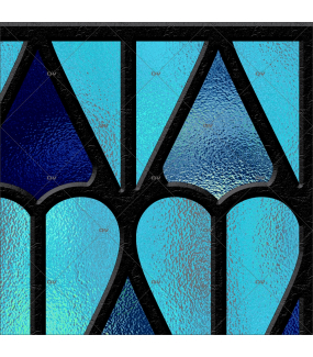 Sticker-vitrail-géométrique-bleu-électrostatique-sans-colle-ou-adhésif-décoration-fenêtres-DECO-VITRES