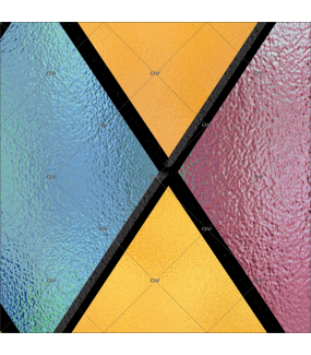 Sticker-vitrail-géométrique-losanges-bleu-rose-jaune-retro-électrostatique-sans-colle-ou-adhésif-décoration-fenêtres-DECO-VITRES
