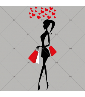 Sticker-soldes-silhouette-femme-shopping-vitrophanie-décoration-vitrine-promotionnelle-électrostatique-sans-colle-repositionnable-réutilisable-DECO-VITRES